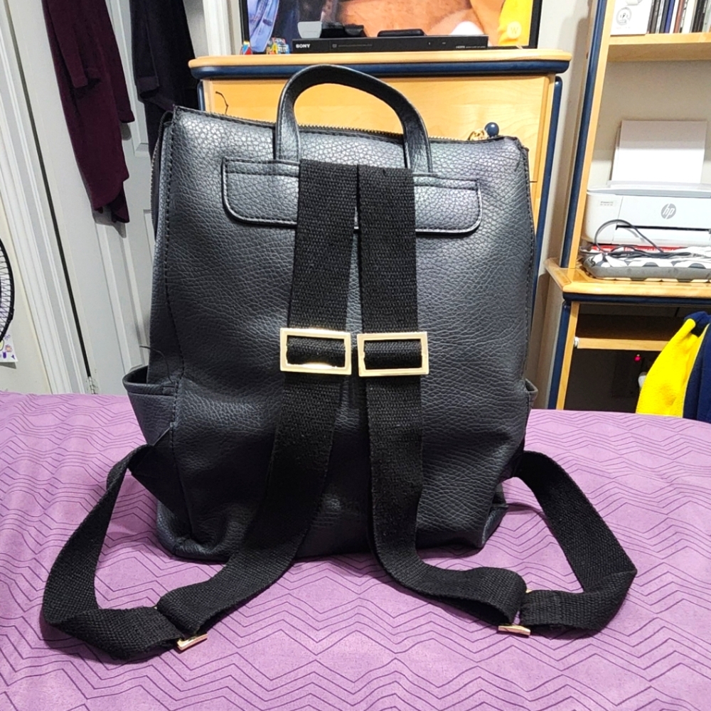 Faux Leather Backpack - Picture 2 of 9